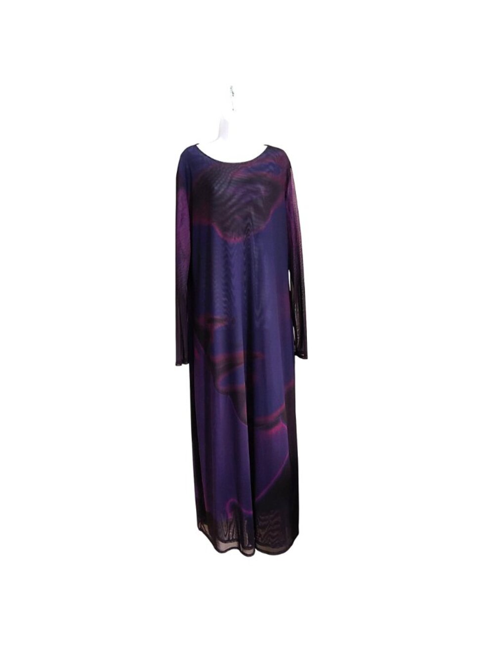 Saemdi Mesh Bodycon Maxi Dress Semi Sheer Dark Romantic Goth AStral 2X - Picture 2 of 15